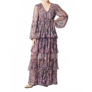 NEW MISS JUNE PARIS diane maxi dress in pinky/navy